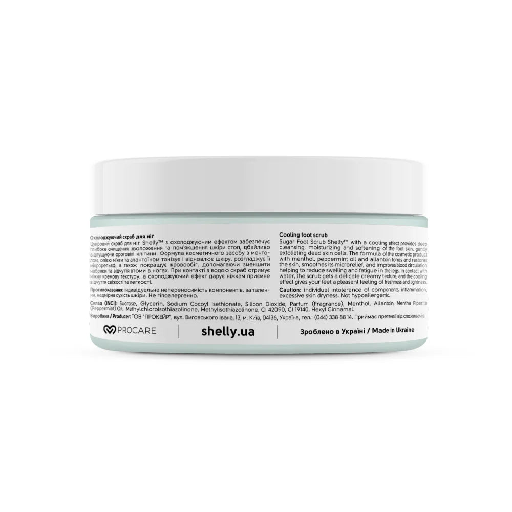 Shelly Cooling Foot Scrub with Menthol and Mint Oil 200 g