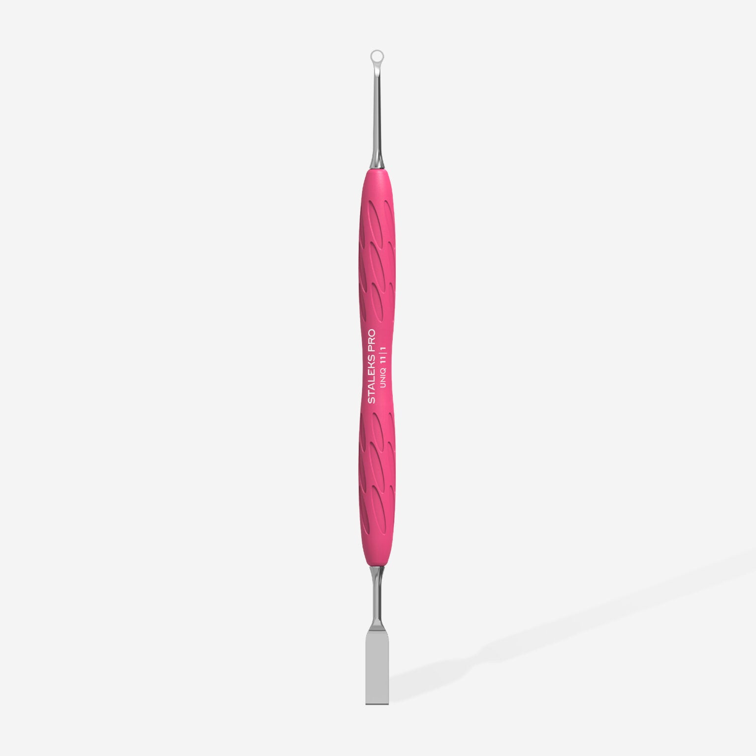 Staleks Manicure Pusher Gummy with Silicone Handle UNIQ 11 TYPE 1 (Straight Flat and Loop Pusher)