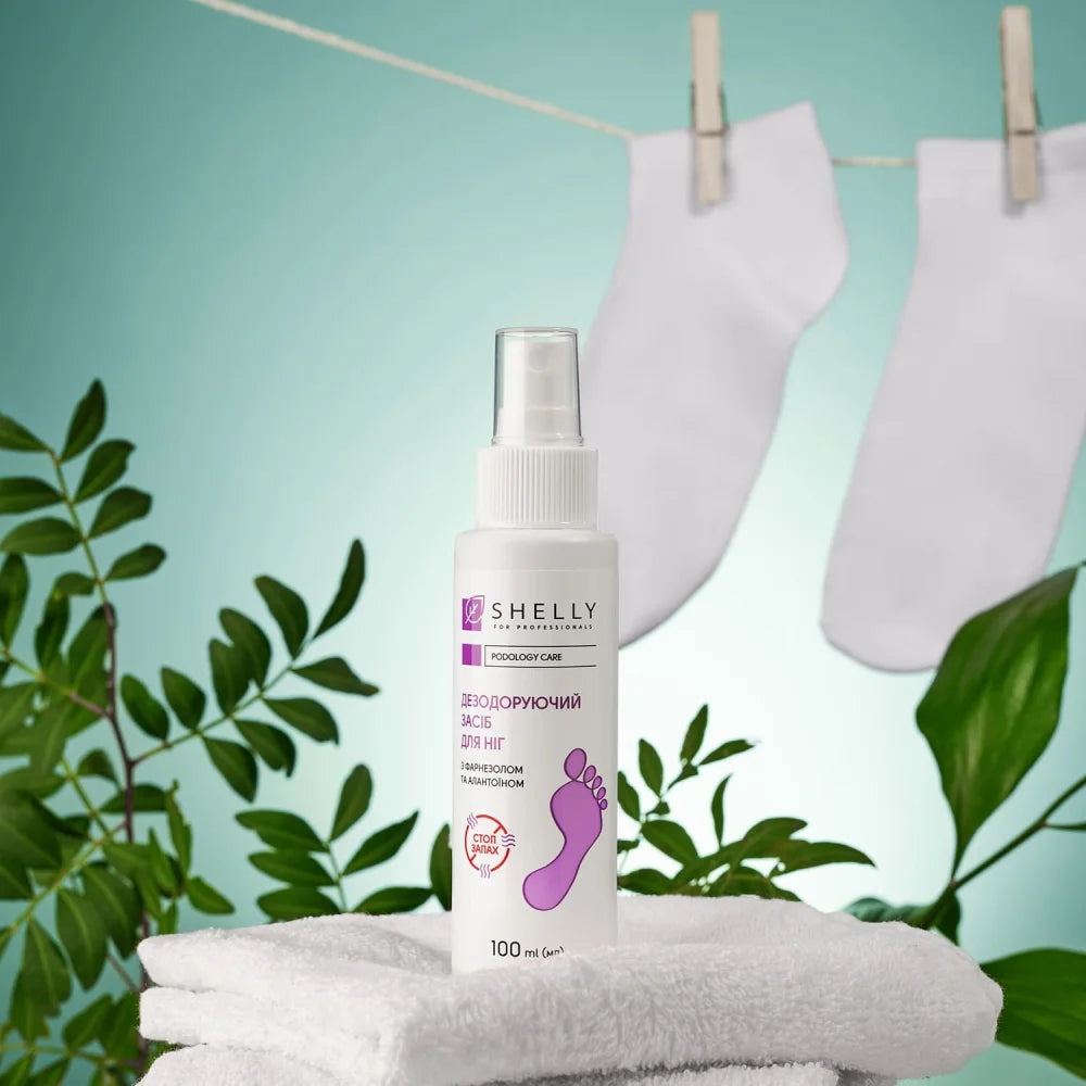 Shelly Long-Lasting Foot Deodorant Spray with Farnesol & Allantoin 100 ml – Refreshing Daily Foot Care